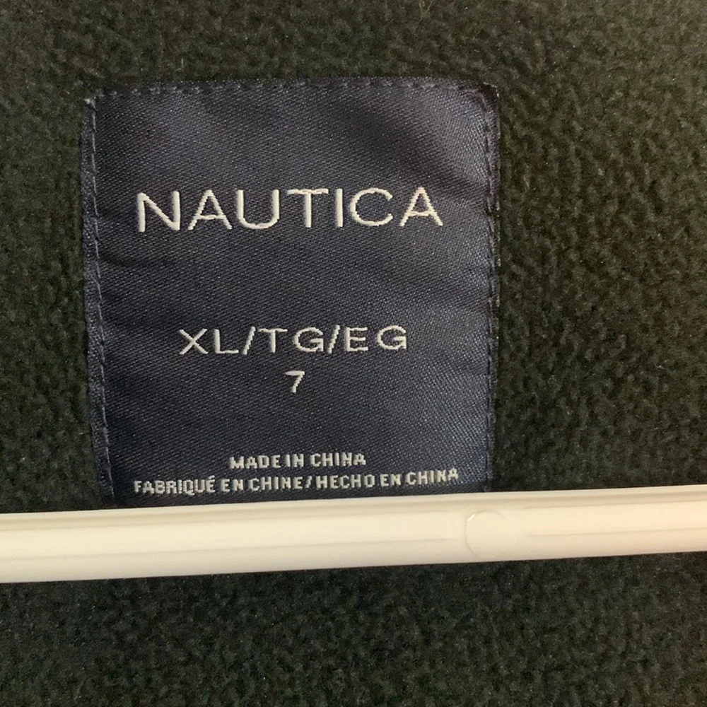 Nautica Toddler Boys Jaket Red Black Water Resistant Lightweight Hooded Size:7 - Picture 10 of 14